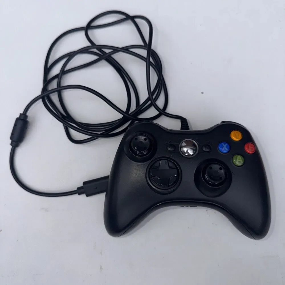 Wired Xbox 360 Controller USB Gamepad for PC Windows Black